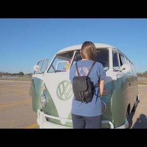 Vintage coach leather mini backpack